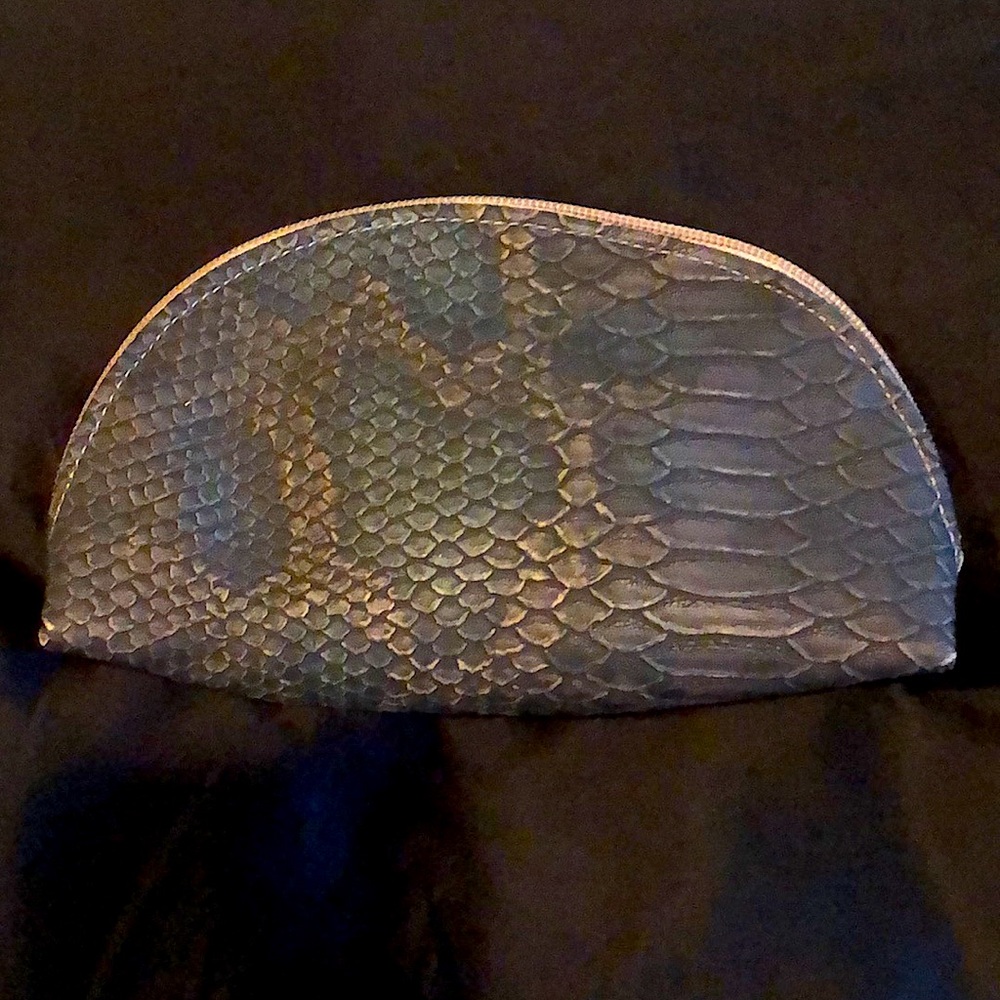 Consuela Rattler Snake print case make-up bag
